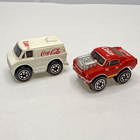 Vintage Coca Cola Cokie Tiny Tuffs Micro Machines Van Mustang Hartoy Diecast 2