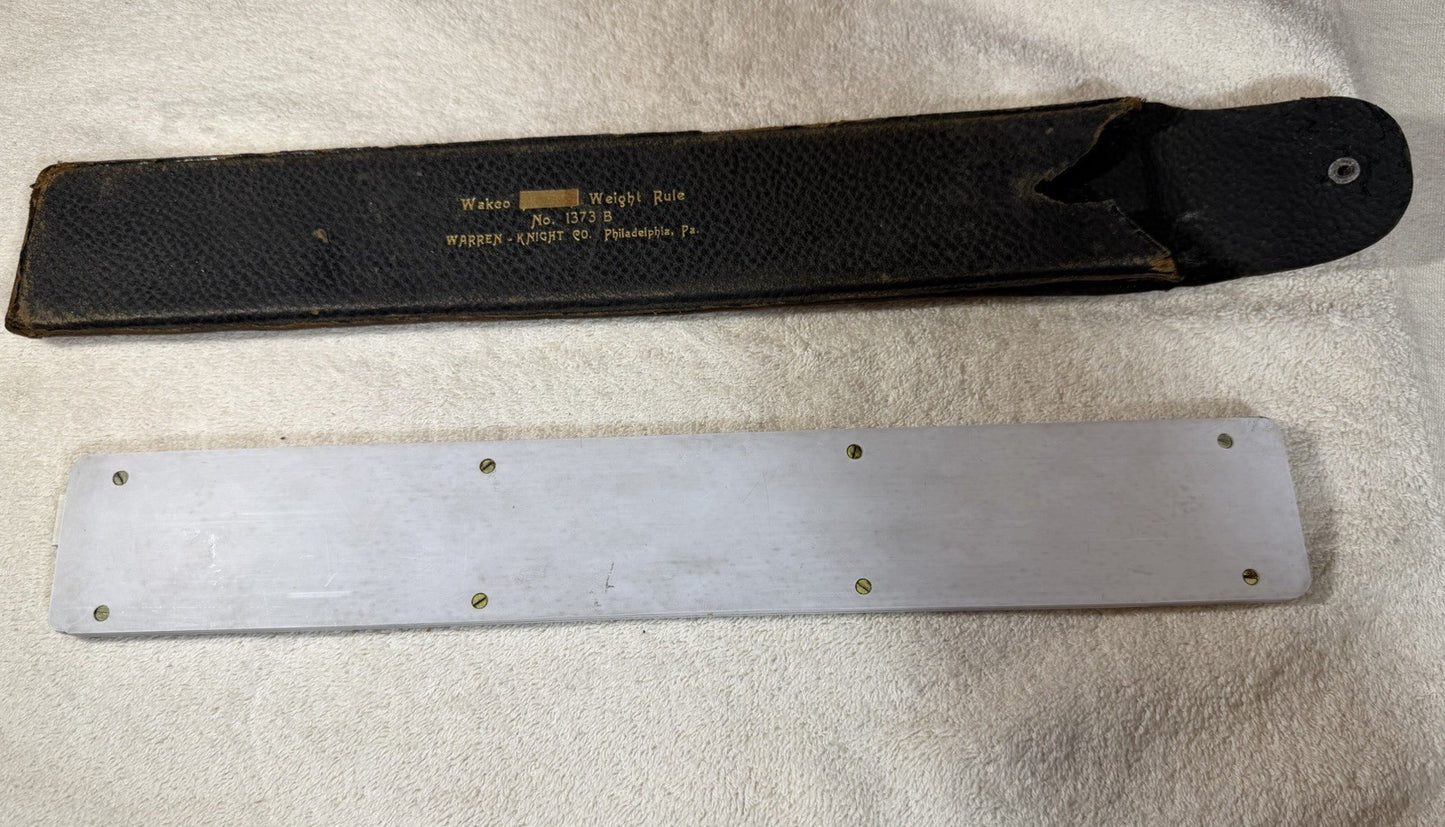 Vintage Warren Knight WAKCO Weight Rule No 1373 B Precision Tool