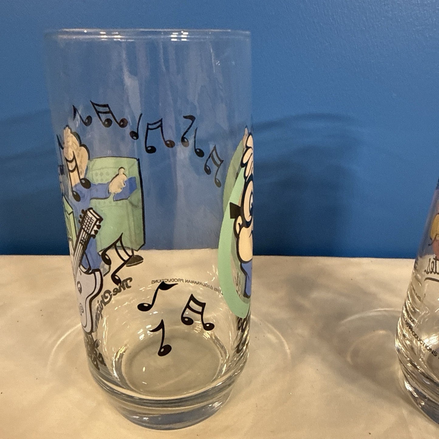 Vintage 1985 Alvin and the Chipmunks Glasses Simon Chipettes Set of 2 Hardees