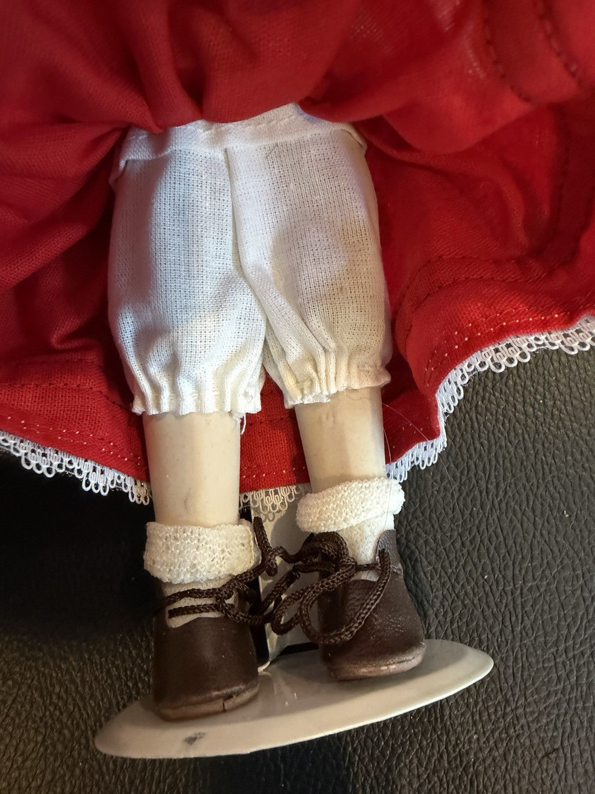 Vintage Porcelain Folk Costume Dolls Lot 2 Braided Hair Stands 8" Traditional