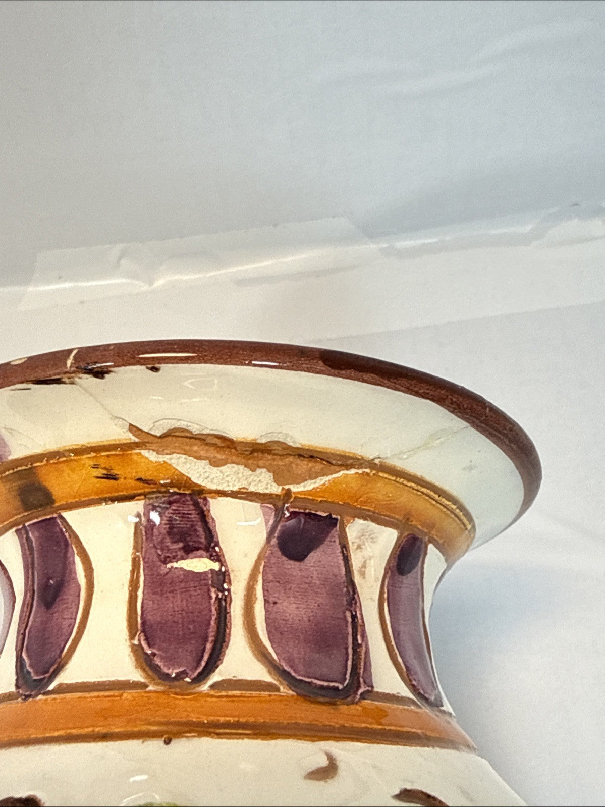 Antique Hand Painted Vase Signed Decorative Porcelain 8”x5”