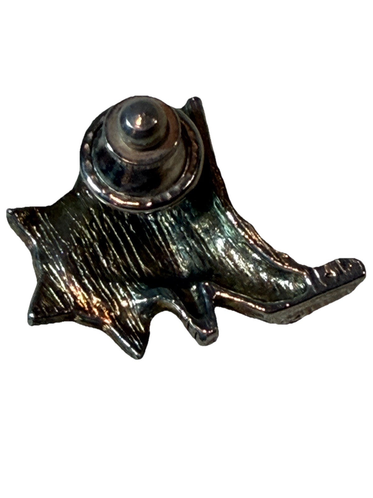 Vintage Cowboy Boot Pin Kentucky Horse Logo Silver Tone Western Brooch