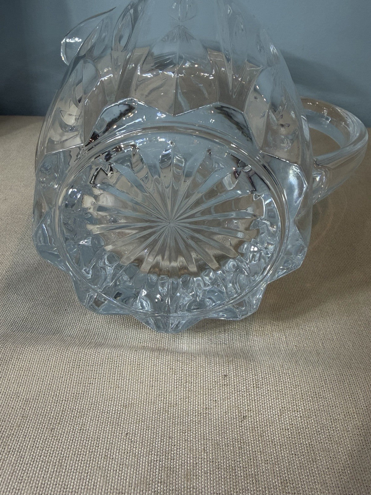 Royal Gallery of Crystal Heavy Cut Glass Beverage Pitcher 8 Inch original Box