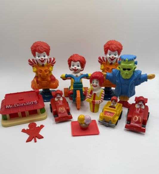 Vintage McDonalds Happy Meal Toys Ronald McDonald Frankenstein Figures Lot of 11