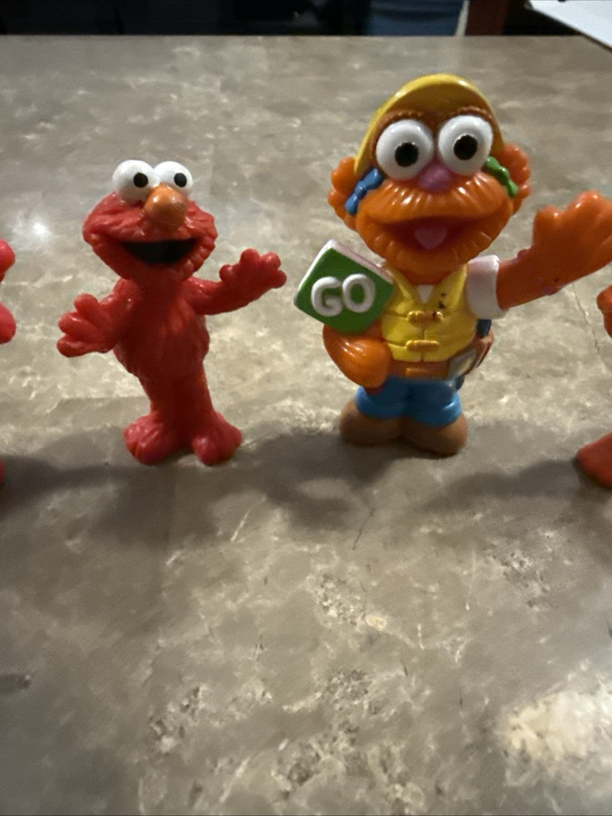 Vintage Sesame Street Characters Mini-Figures Big Bird Oscar Elmo Zoe Lot Of 7