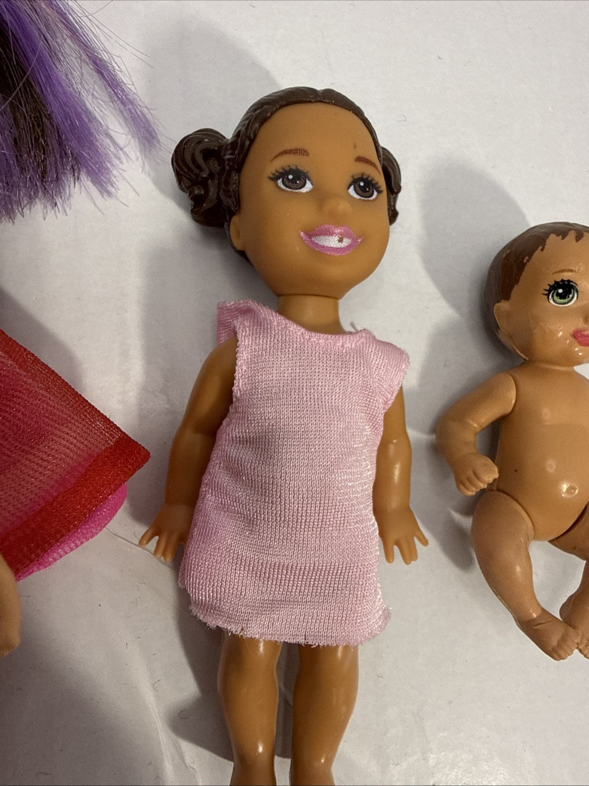 Barbie Skipper Babysitters Doll Purple Streak Hair Mattel Set Incomplete