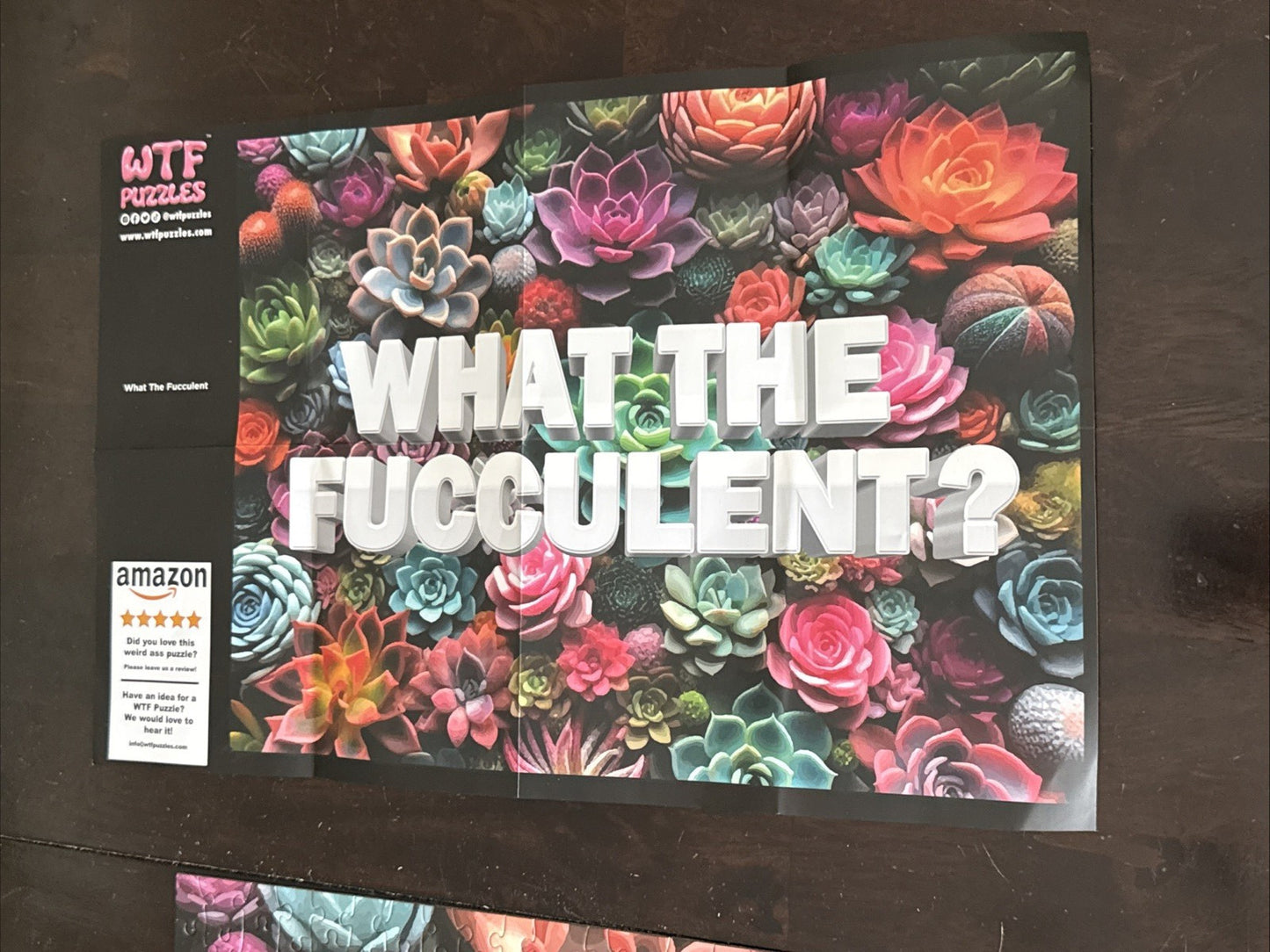 WTF Puzzles What the Fucculent 1000 Piece Jigsaw Puzzle 27.55 x 19.68