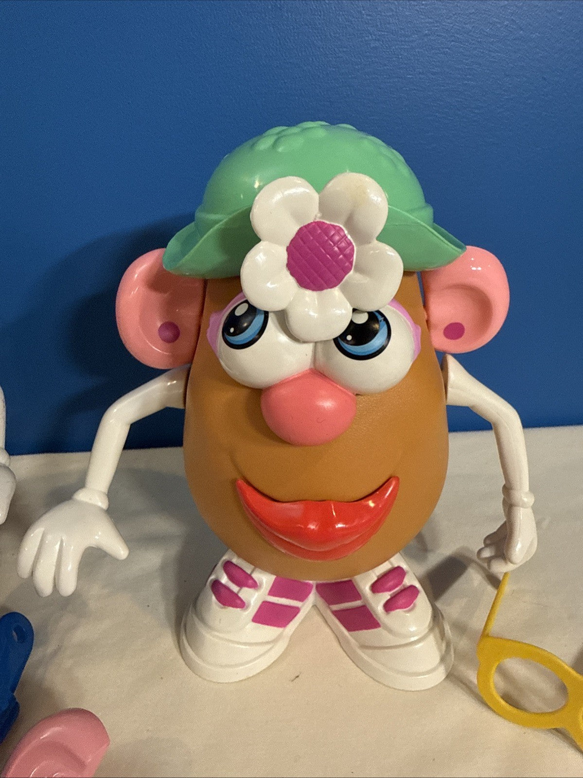 Vintage 1980s Mr Mrs Potato Head Lot 60 Pieces Cowboy Police Medical Accessories