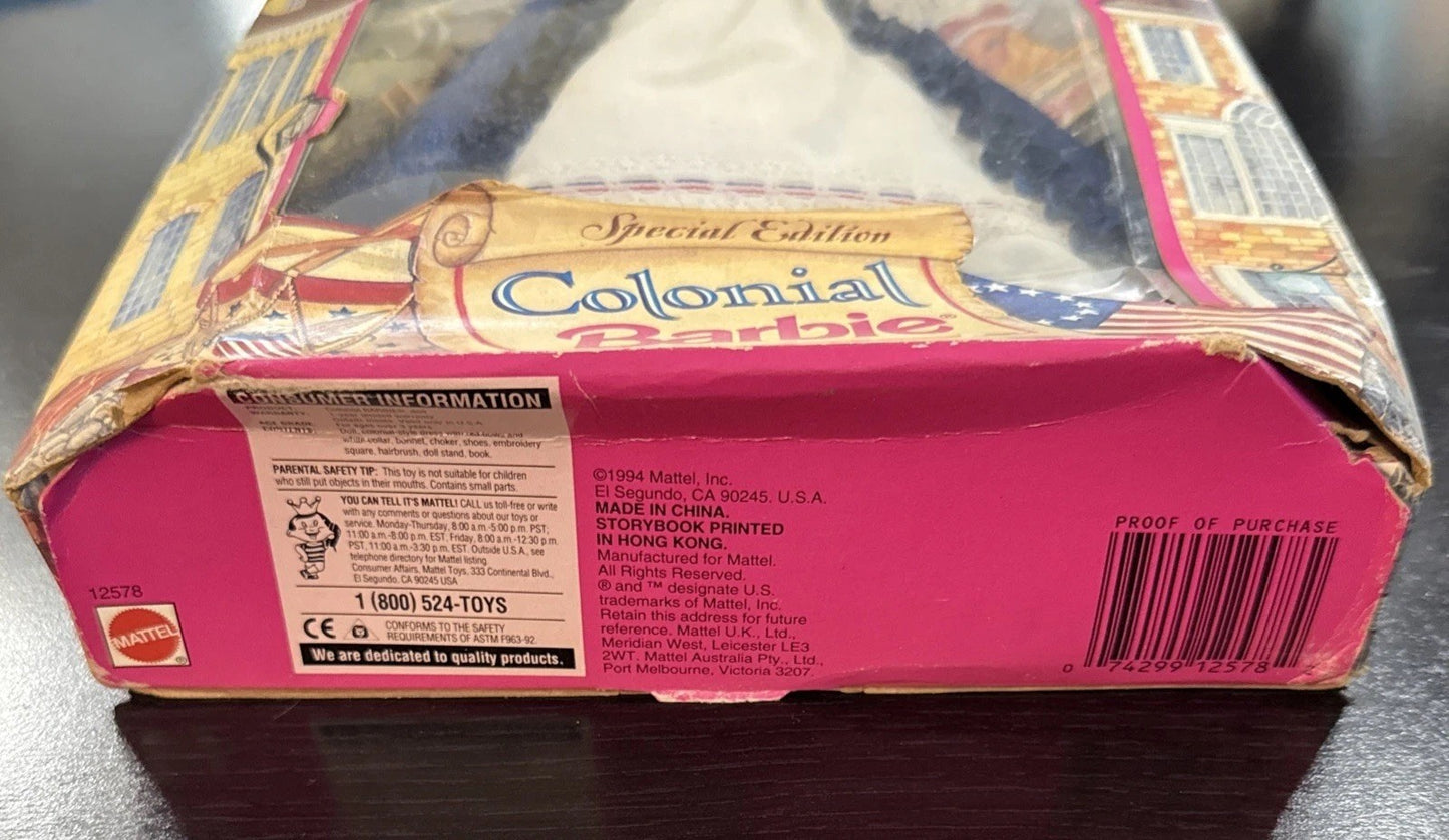 1994 Special Edition Colonial Barbie Doll NRFB Vintage Inspired Outfit