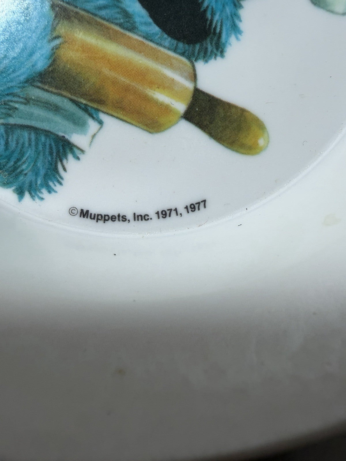 Vintage 1977 Sesame Street Melamine Plate Bowl Set Bert Ernie Cookie Monster