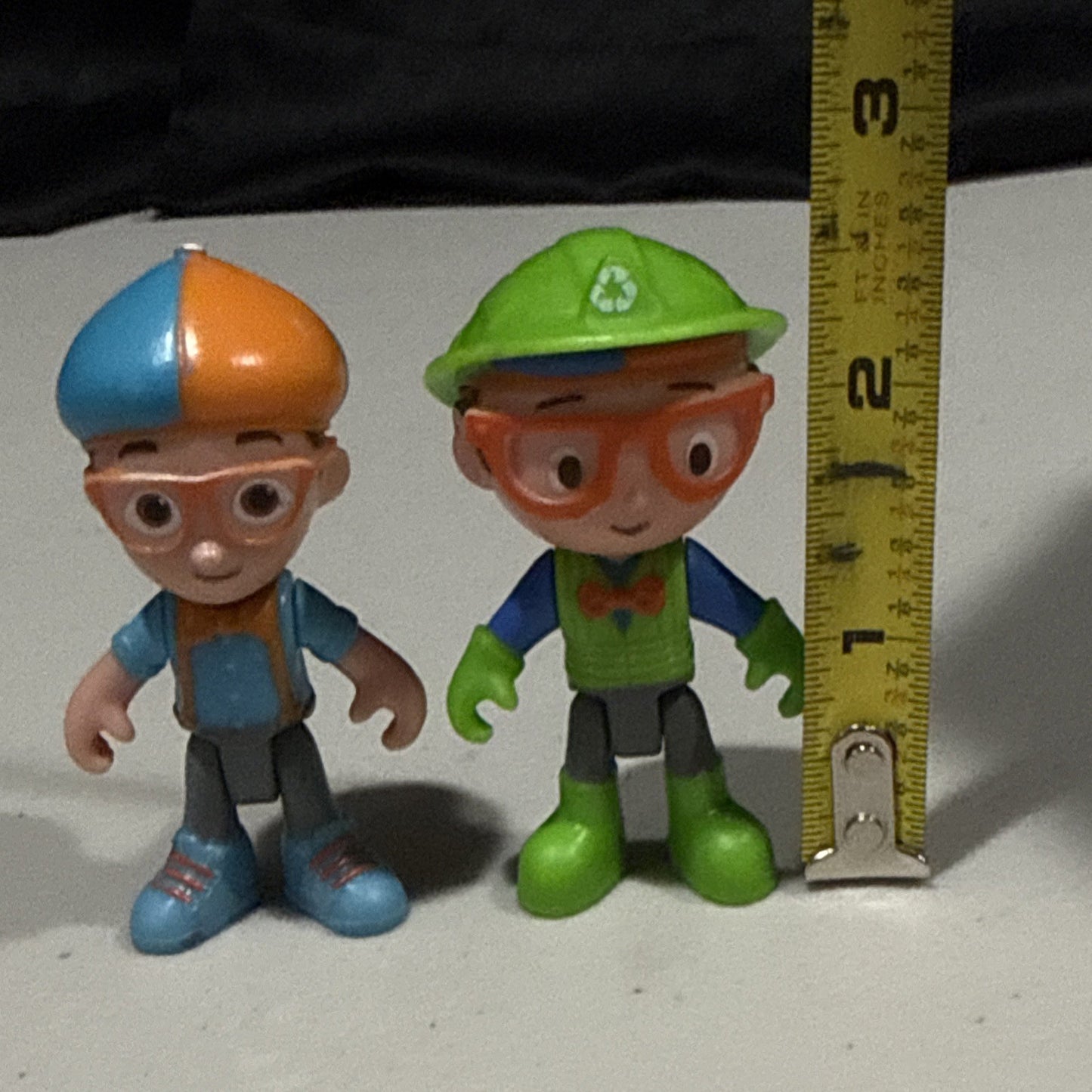 Blippi Toy Bundle Fire Truck & Recycling Worker Figure Lot Truck Sounds WORK