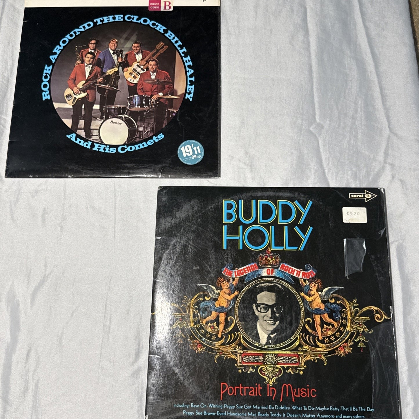 Lot 2 Vinyl Records Buddy Holly Bill Haley Rock Roll Classics
