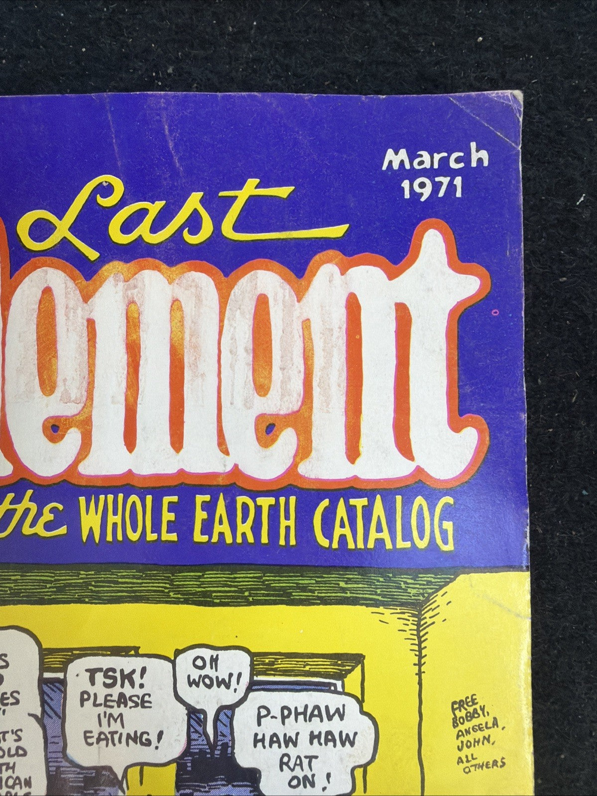 Vintage 1971 Last Supplement Whole Earth Catalog Robert Crumb Cover Underground