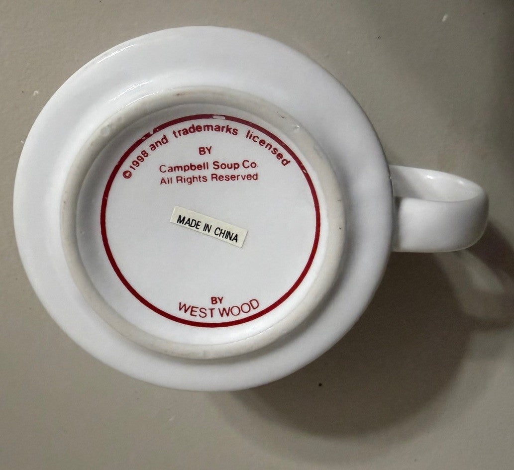 Vintage 1998 Campbells Soup Souper Stars Ice Skating Coffee Mug Collectible Cup