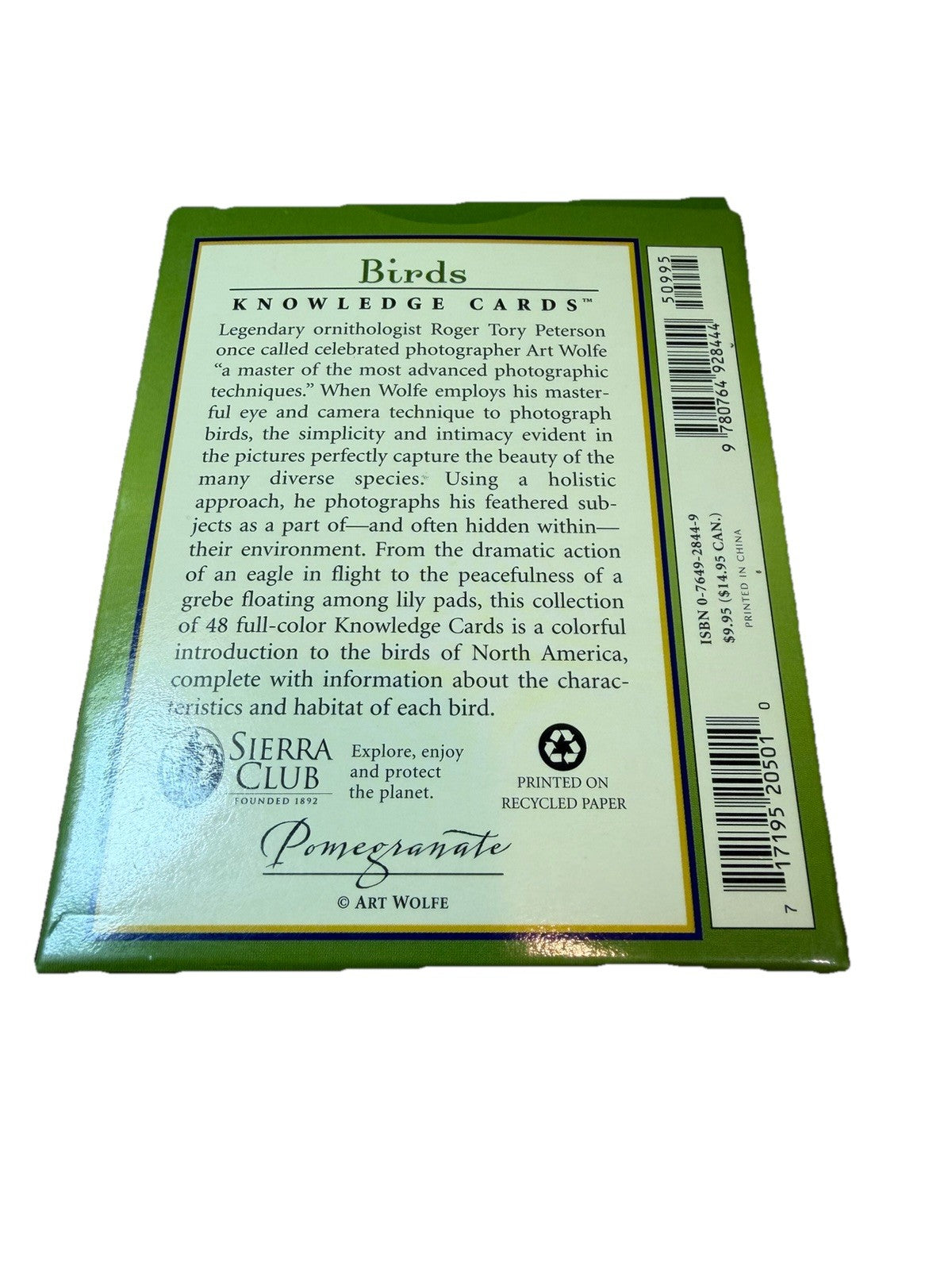 Sierra Club Birds Knowledge Cards Deck Educational Nature Cards