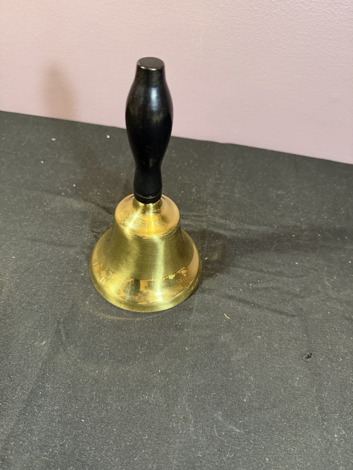 Vintage Brass Ceremonial Bell NHS Top Ten Class of 1969 Wooden Handle 7"