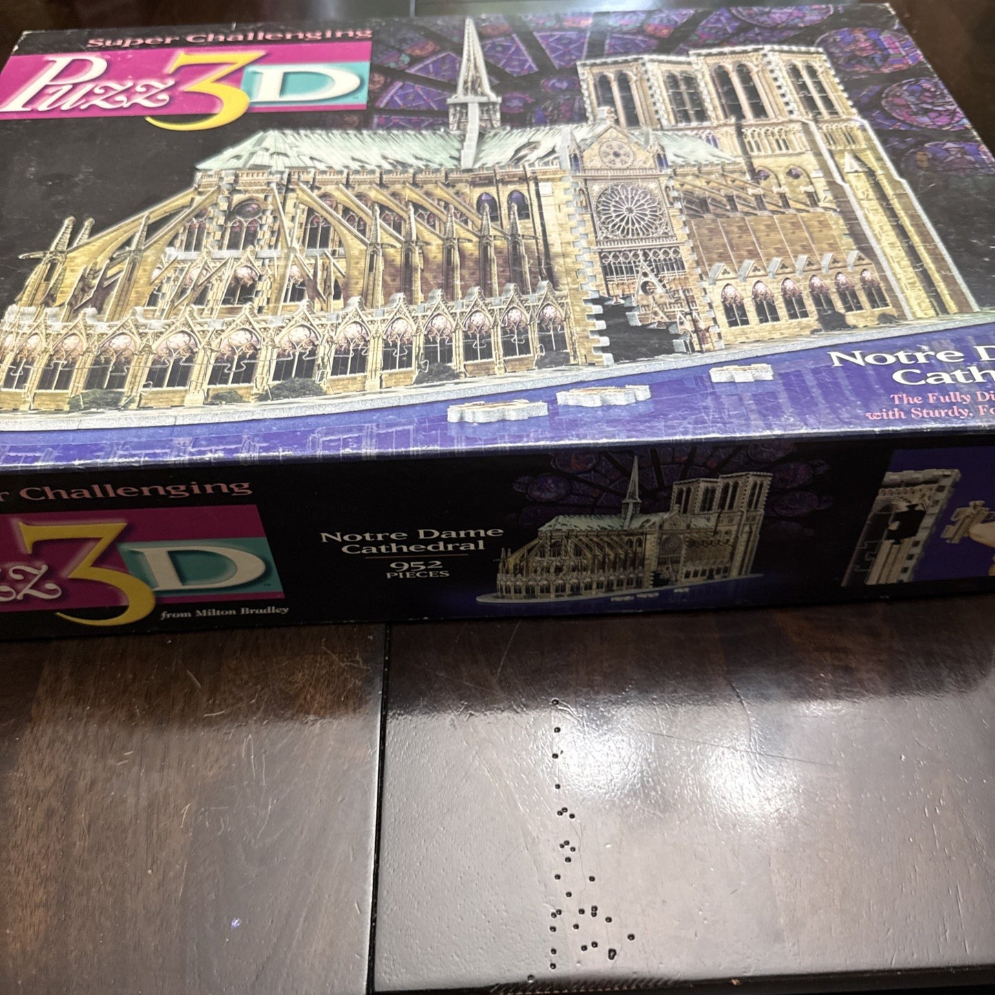 Vintage 1996 Milton Bradley Puzz 3D Notre Dame Cathedral 952 Piece Puzzle