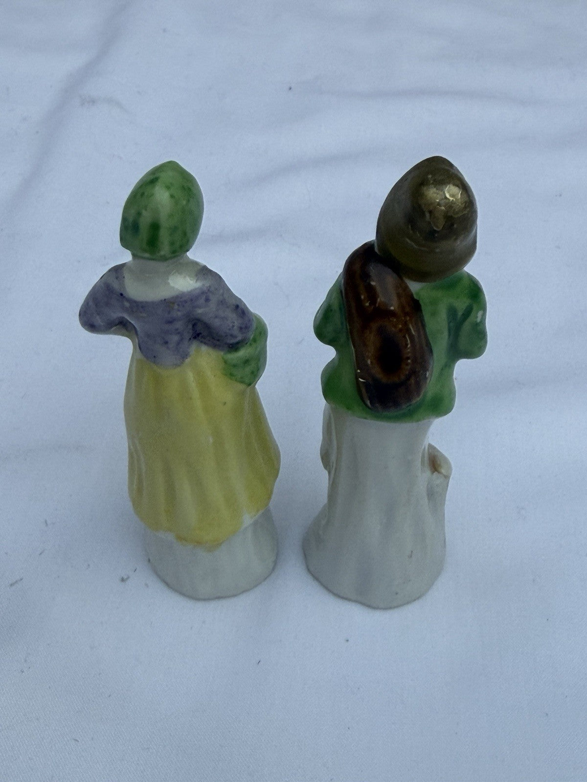Made in Occupied Japan Ceramic Peasant Boy Girl Figurine Pair Vintage