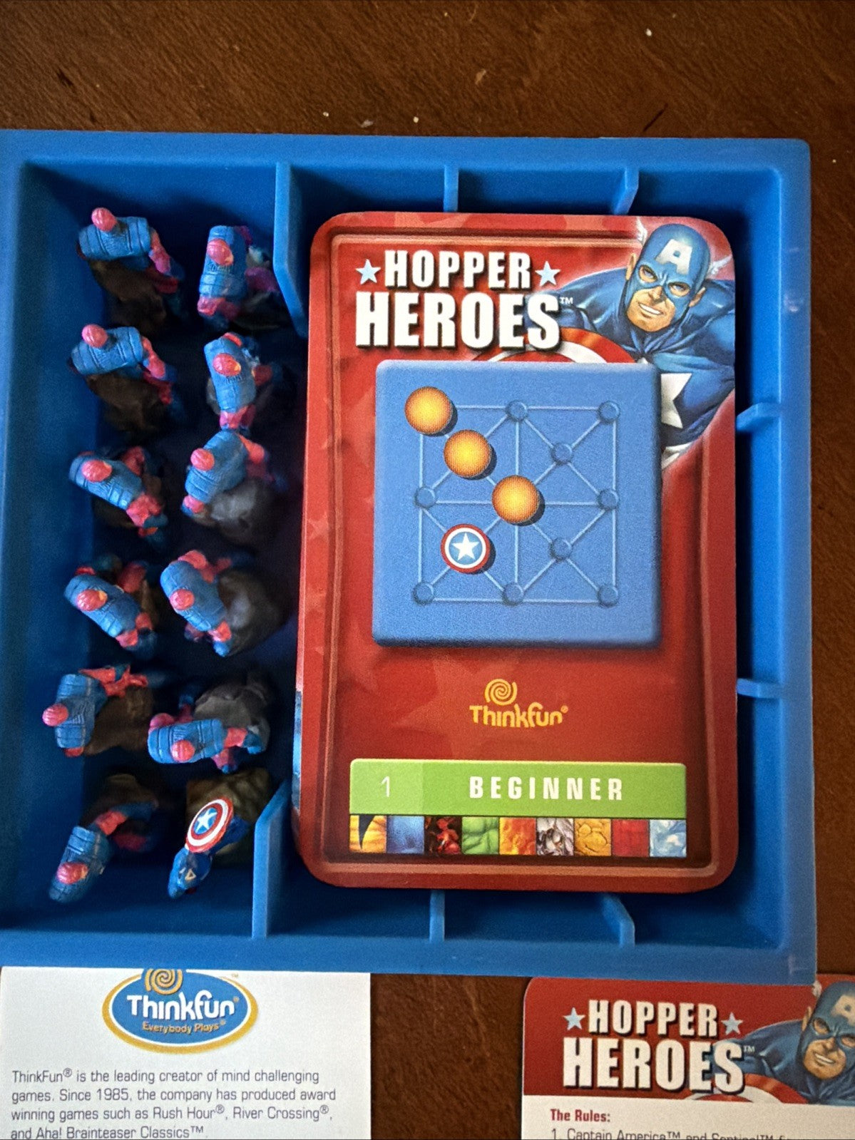 Marvel Heroes Hopper Heroes Game ThinkFun Captain America 3 Levels