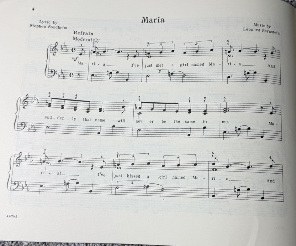 West Side Story Piano Arrangements 1960 Man Of La Mancha 1966