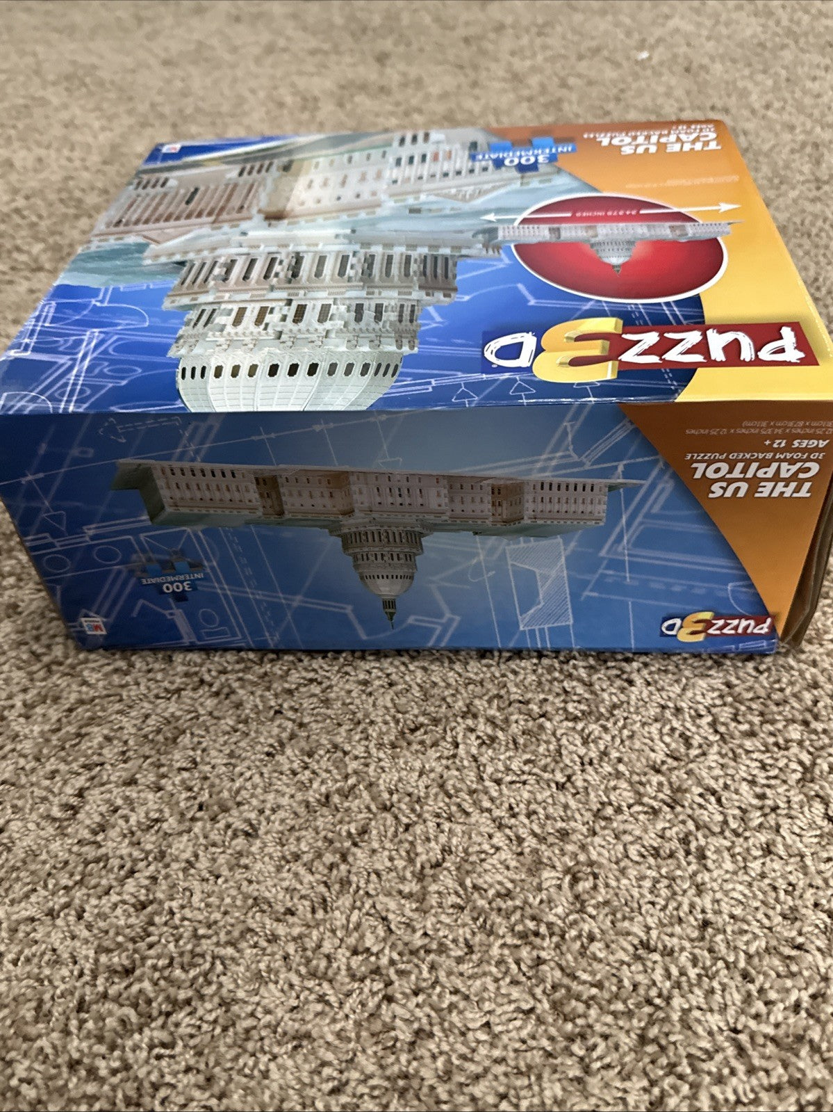 2013 Milton Bradley Puzz3D The US Capitol 300 Pc 3D Foam Backed Puzzle Preowned