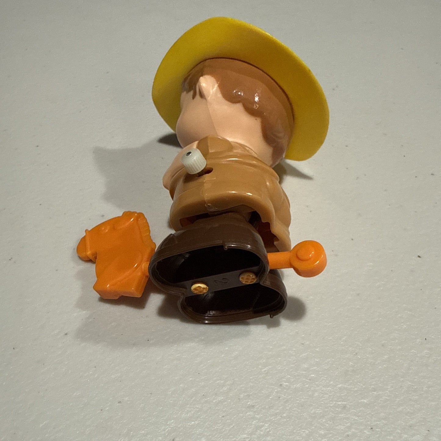 Vintage 1979 Tomy Wind Up Hopping Boy Riding Toy Horse, 4 Inch, Works