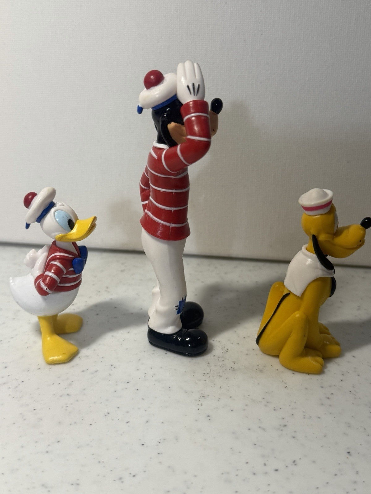 Disney Sailor Figure Lot Goofy Donald Duck Pluto Nautical PVC Toy Set of Three