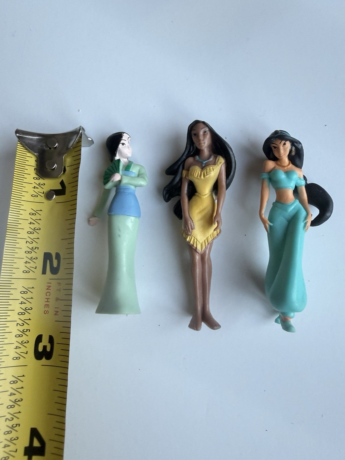Disney Princess PVC Figure Lot Jasmine Pocahontas Mulan Cake Toppers Miniatures