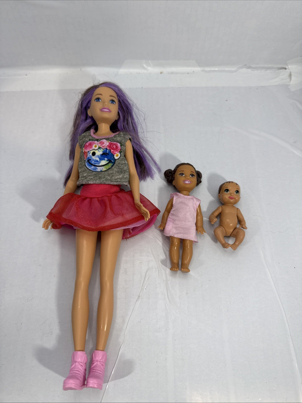 Barbie Skipper Babysitters Doll Purple Streak Hair Mattel Set Incomplete
