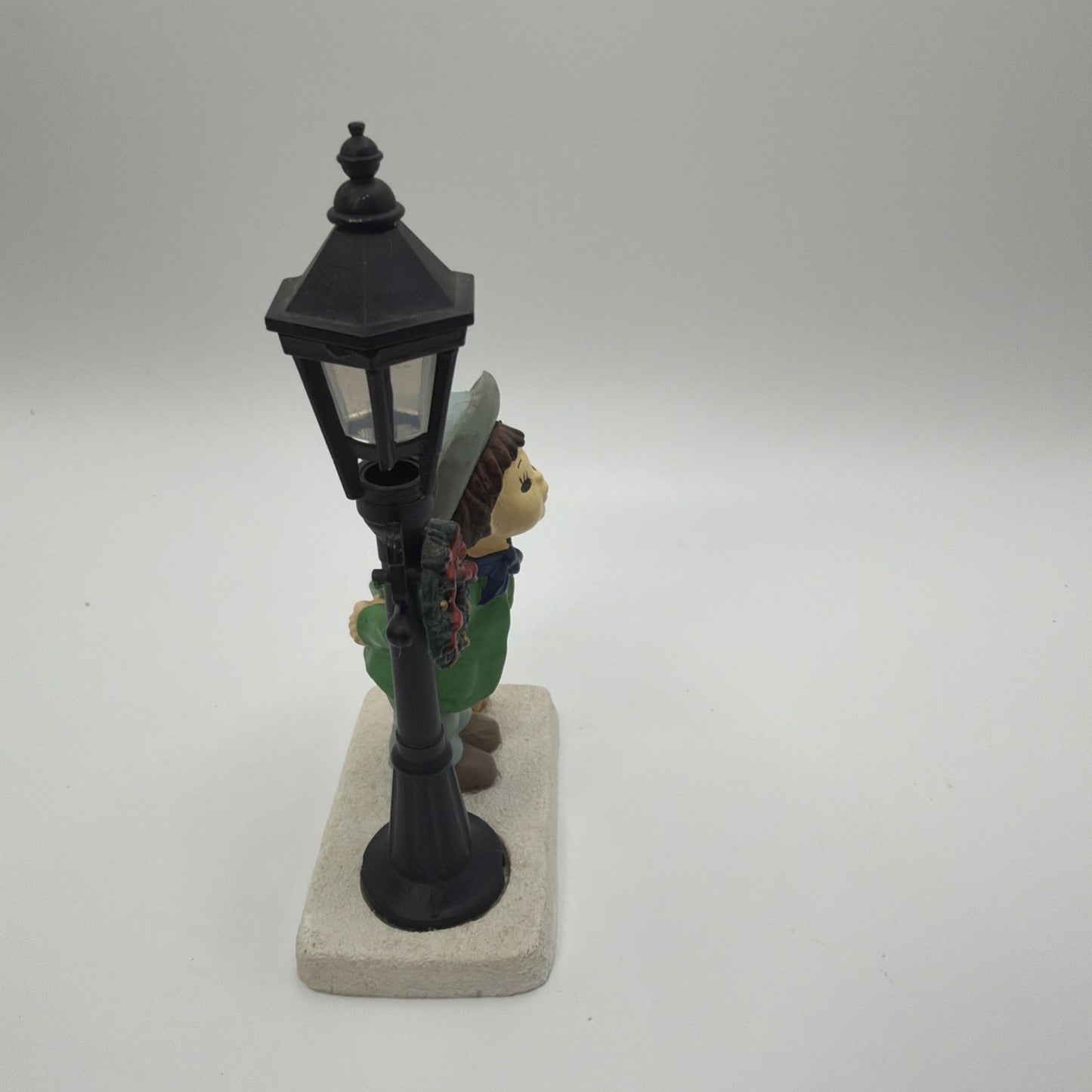 Vintage Christmas Village Street Lamp W/ Boy & Dog Figurine 5.5''