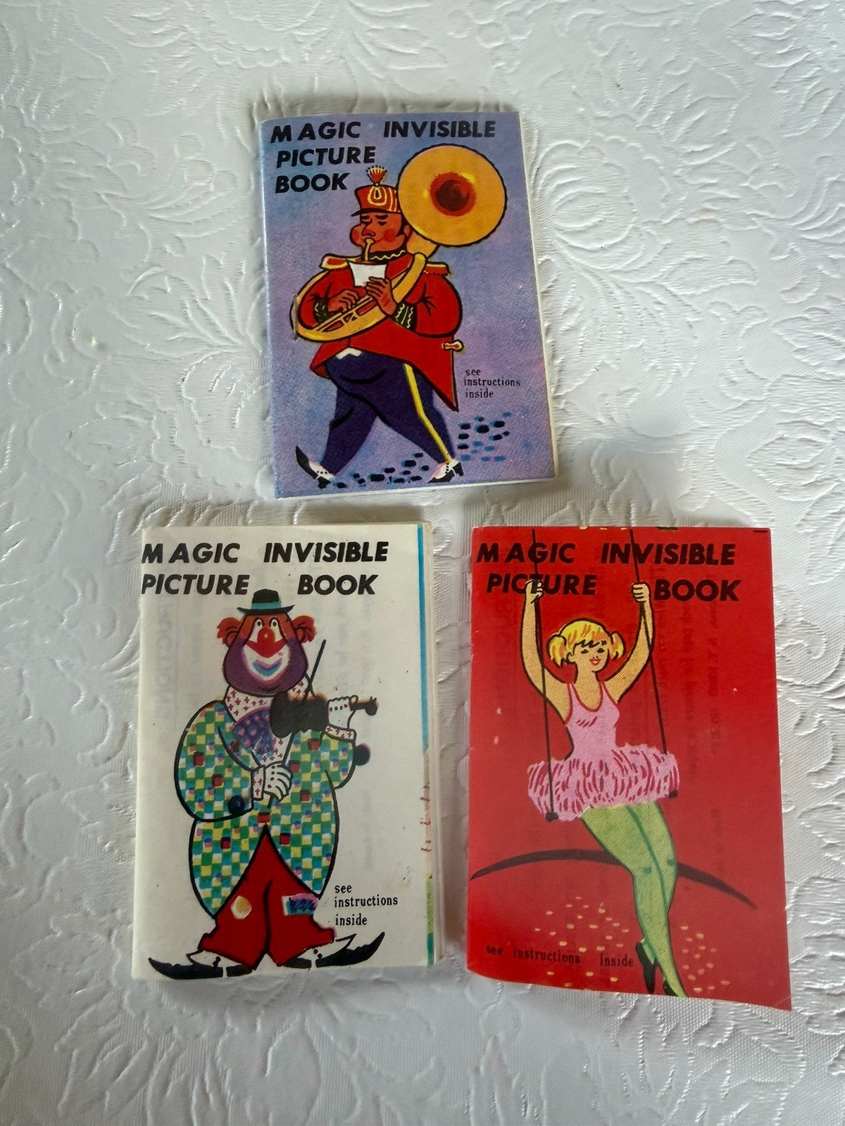Vintage Shackman Magic Invisible Picture Books Circus Carnival Japan Lot of 5