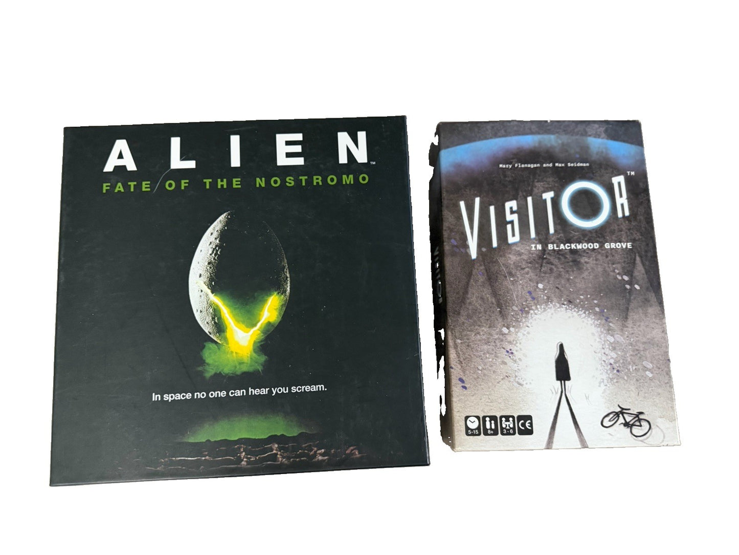 Sci-Fi Strategy Board Game Lot Alien Fate Of Nostromo Plus Visitor Blackwood