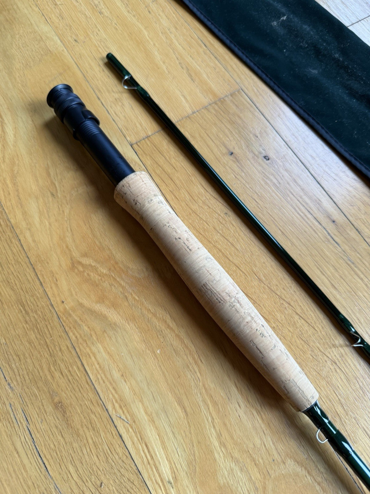 NEW TFO Lefty Kreh Signature Series I Fly Rod 8'6 2 Piece Green Felt Rod Sock