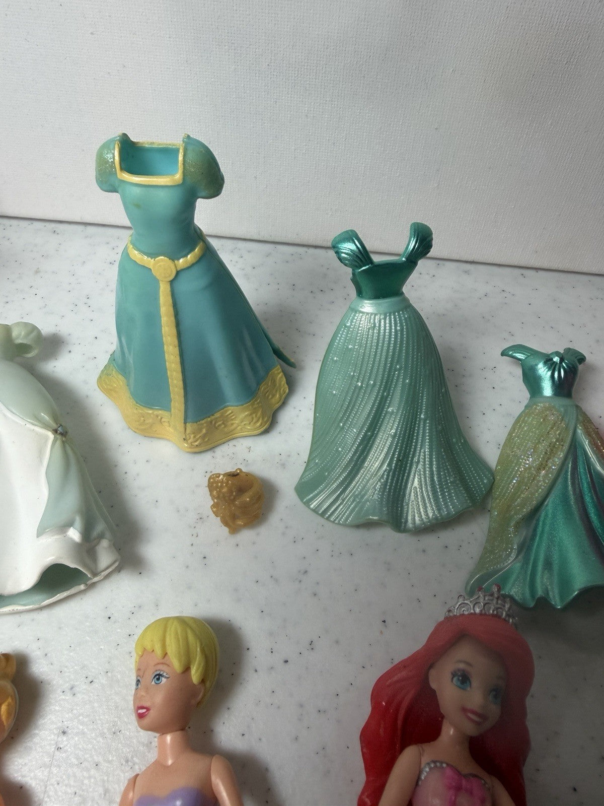 Disney Princess Polly Pocket Mini Doll Lot Ariel Belle Cinderella Merida 16 pcs