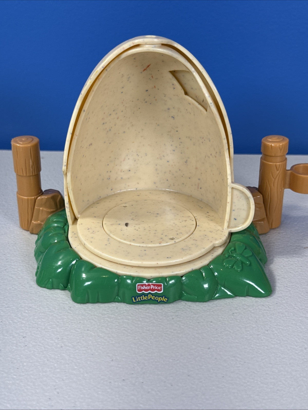 Vintage Fisher Price Little People Dinosaur Donald Egg Baby T Rex Cave Person
