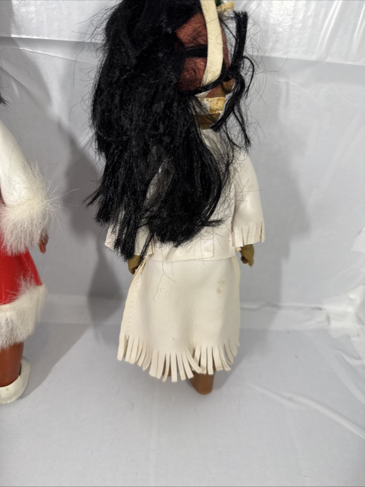 Vintage Native American Dolls Hong Kong Posable Figures 10" 12" Lot 2