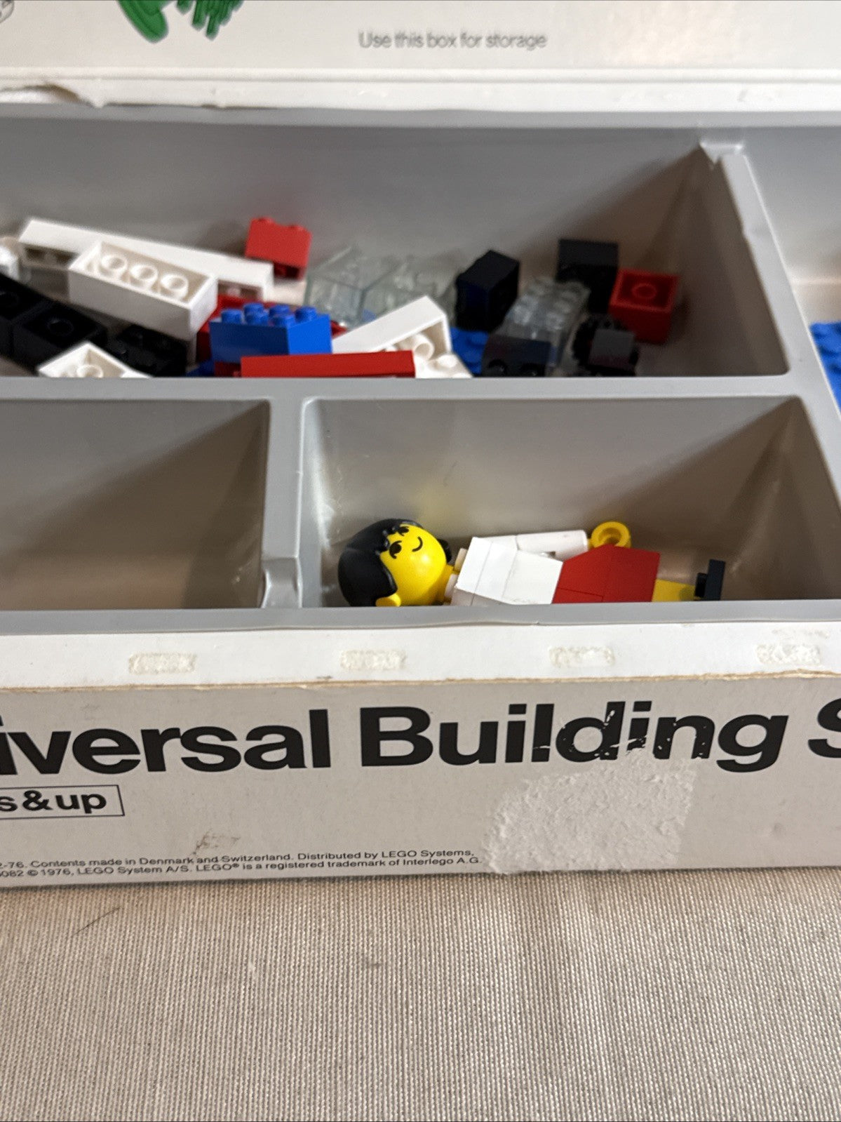 Vintage 1976 LEGO Universal Building Set 111 Original Box Tray Incomplete 45 Pc