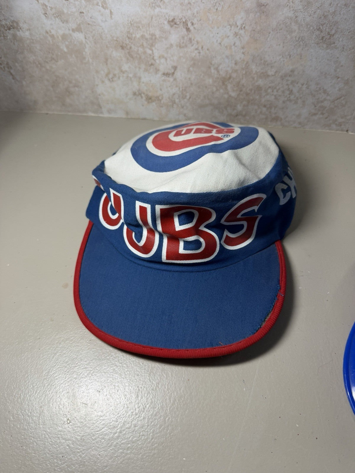 Vintage Chicago Cubs Hat Lot 3 MLB Baseball Cap Plastic Helmet Beanie Fan Gear