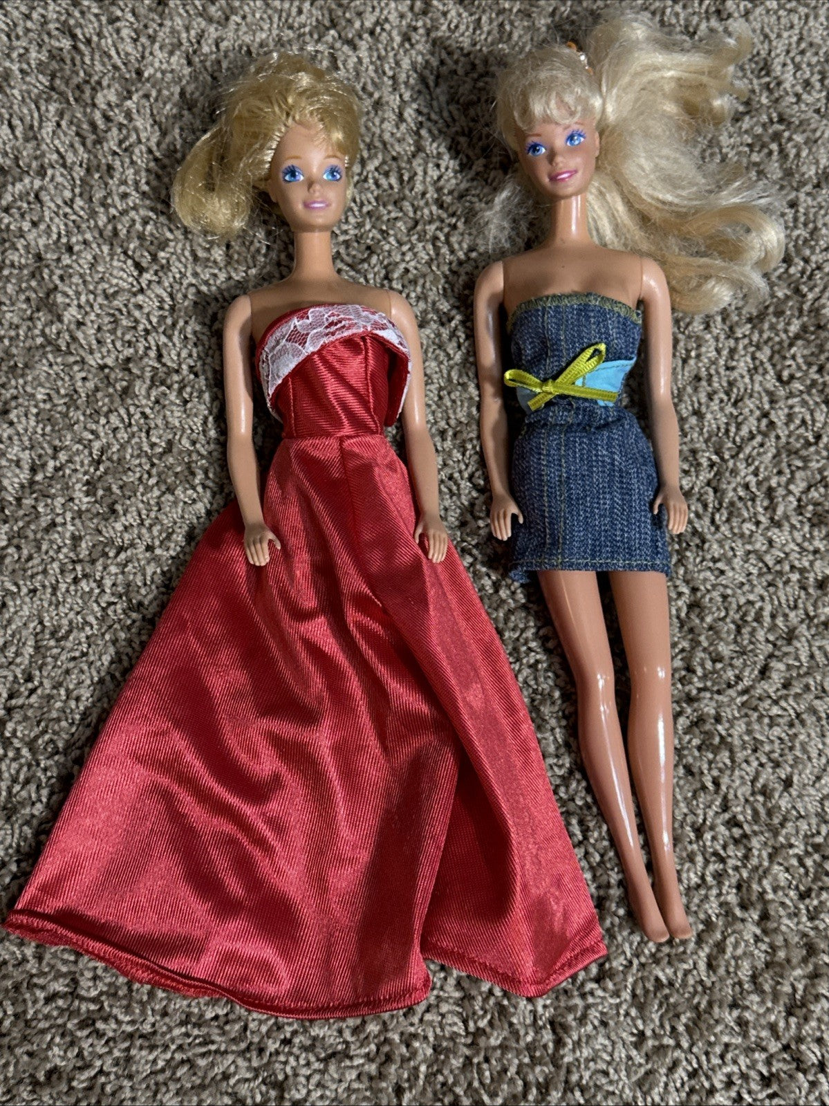 Barbie Dolls Lot of 8 Vintage Dolls With Clothes Mixed Styles