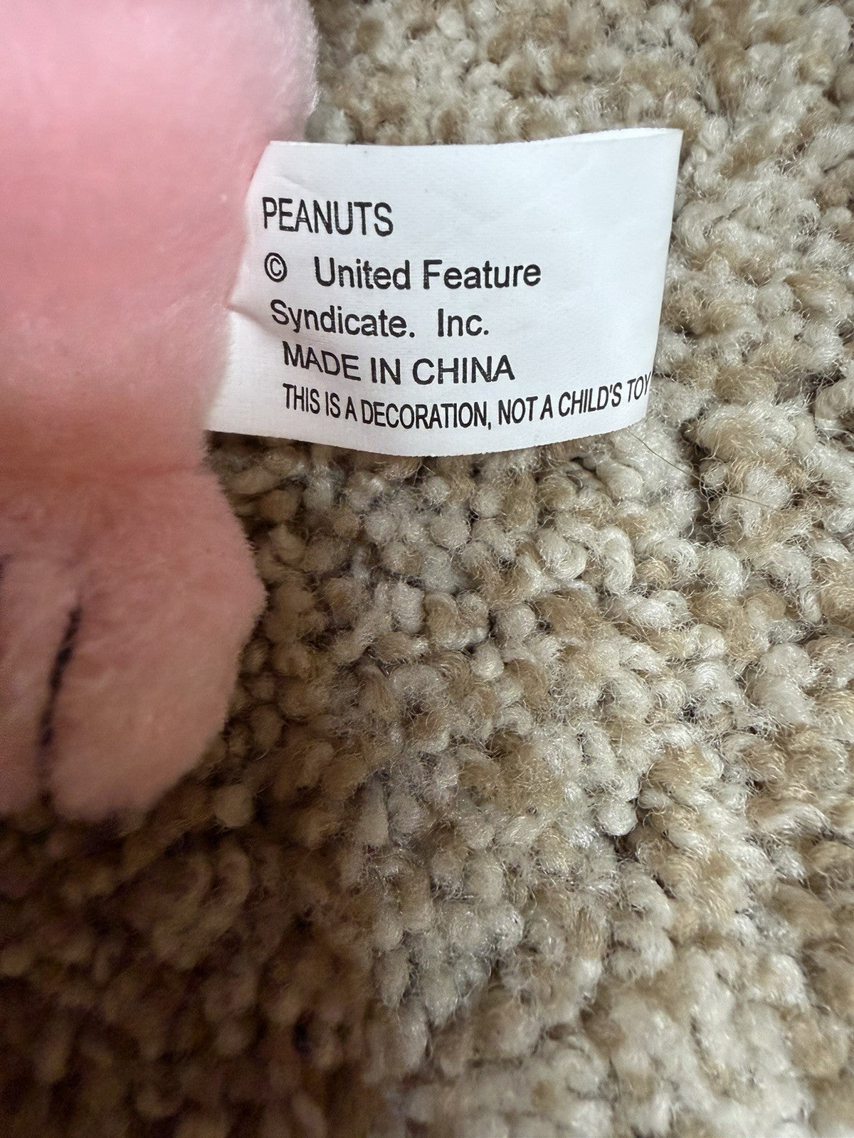 Vintage Peanuts Snoopy Belle Plush Lot Valentine Heart Easter Bunny 17"