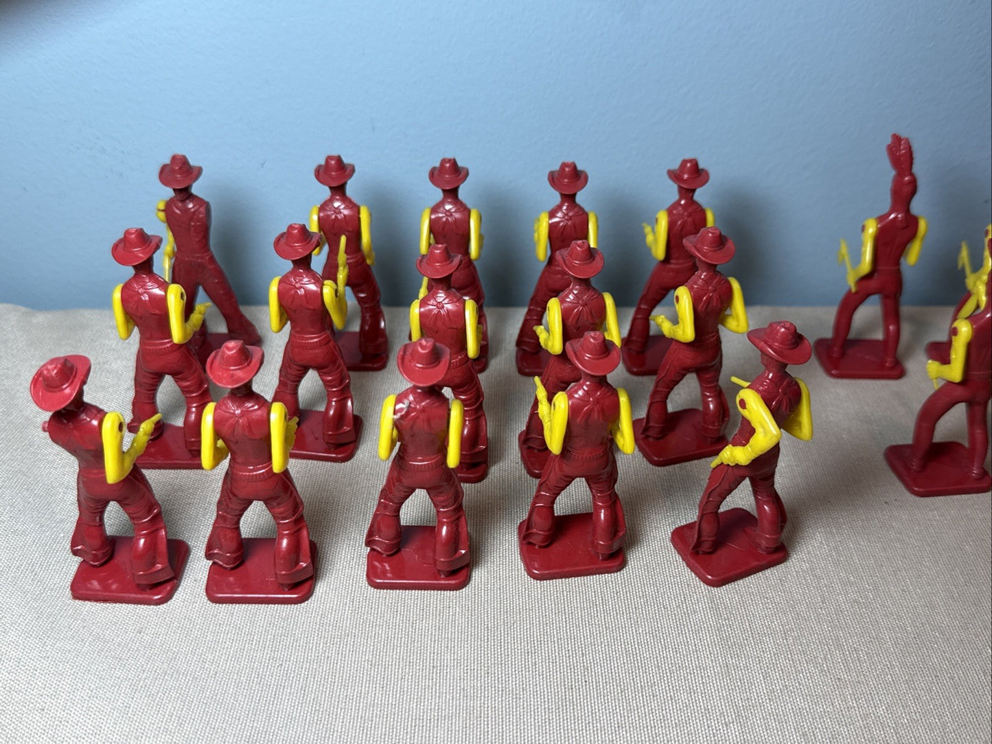 Vintage Ausley Thomasville GA Plastic Cowboys & Indians Lot Of 21 Figures