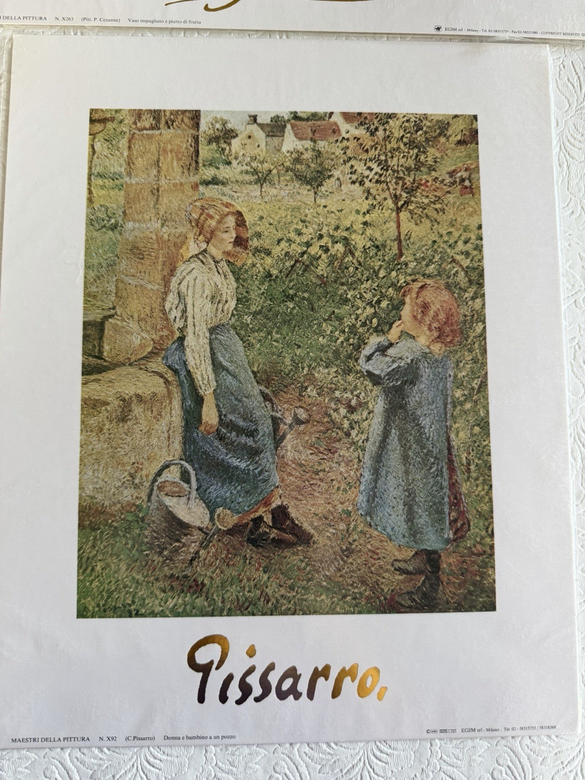 Maestri Della Pittura Art Prints Set 8 Renoir Cezanne Klimt Pissarro 24x30cm