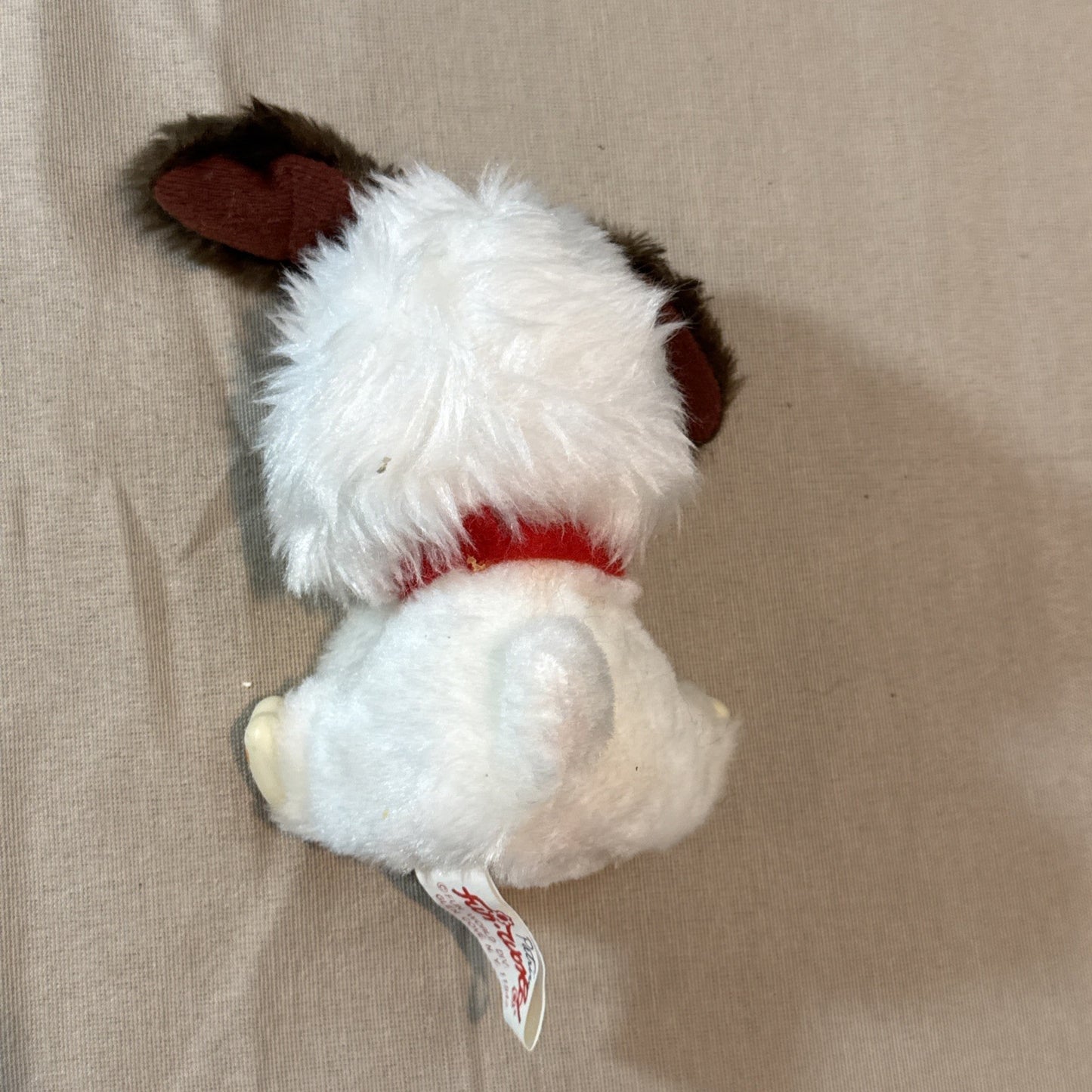 Vintage Fun World Patrice Plush Dog Rubber Face Paws Ornament Japan