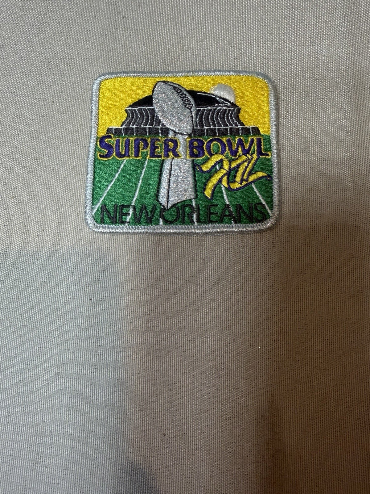 Vintage Super Bowl XXIV New Orleans 1990 Embroidered NFL Football Souvenir Patch