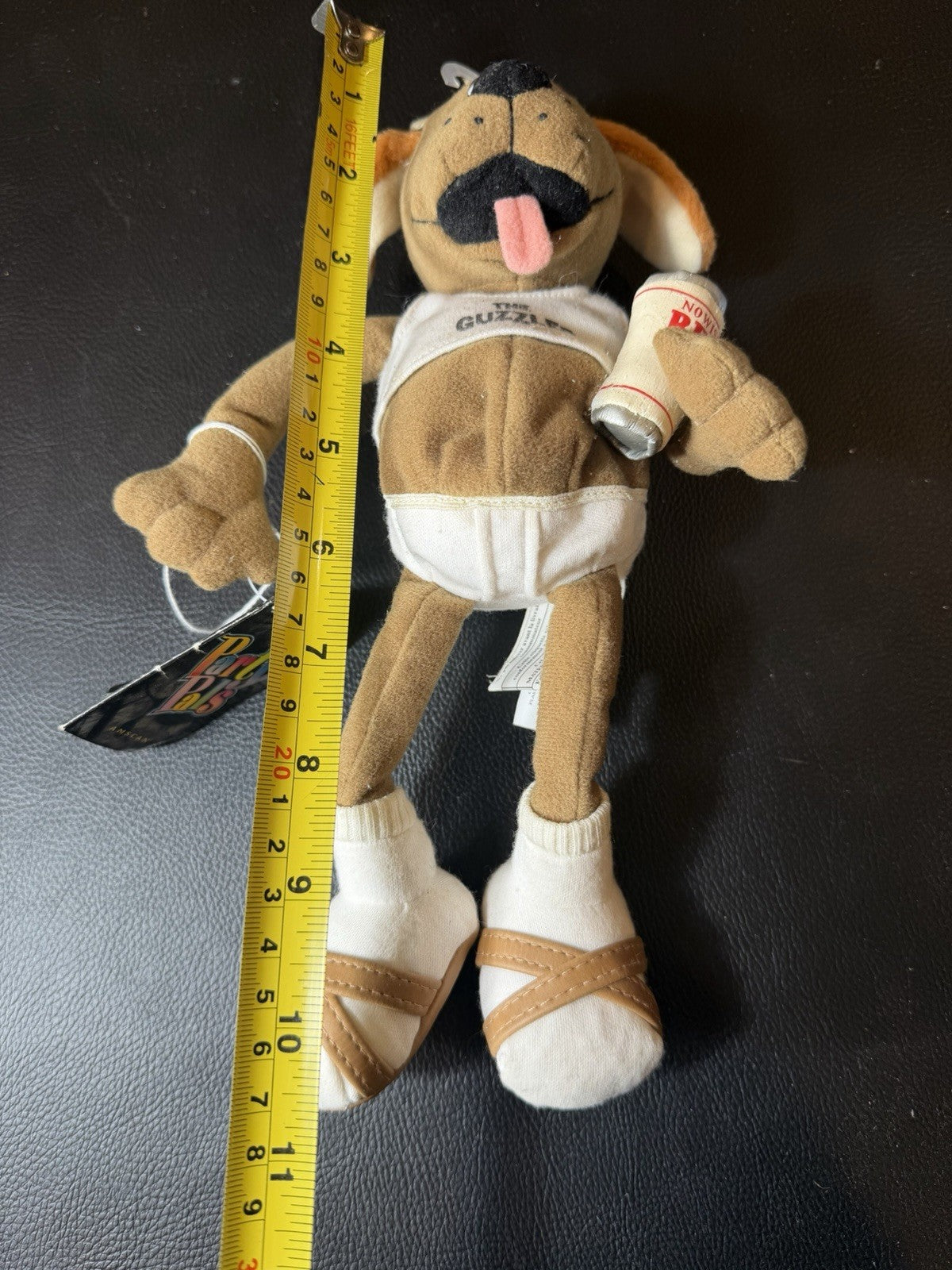 Vintage Amscan Party Pals The Guzzler Dog Plush Stuffed Toy Beer Can NWT Novelty