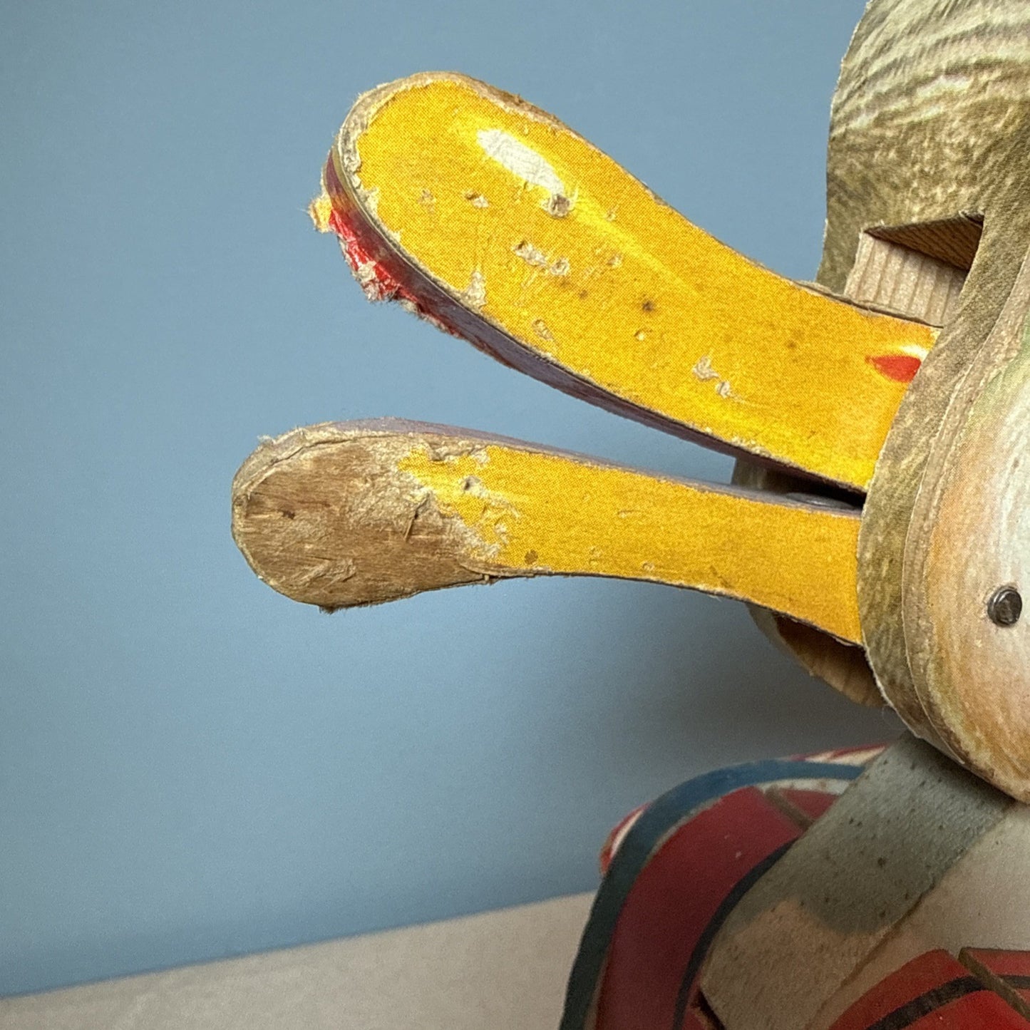 Vintage Fisher Price Dr Doodle Duck Pull Toy #132 Working Sound Classic 1950s