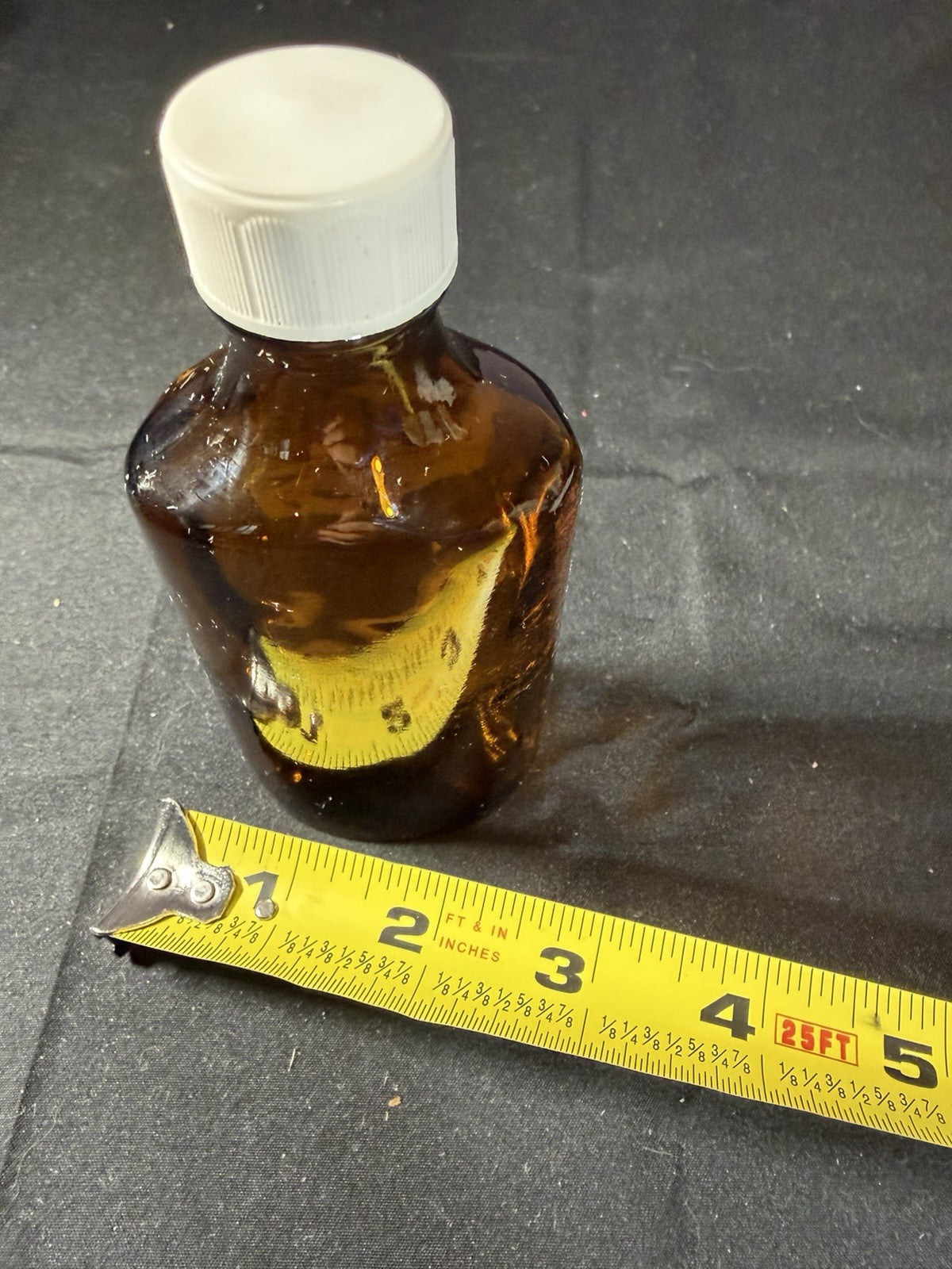 Vintage Amber Glass Medicine Bottles Clear Glass Lot of 3 Apothecary