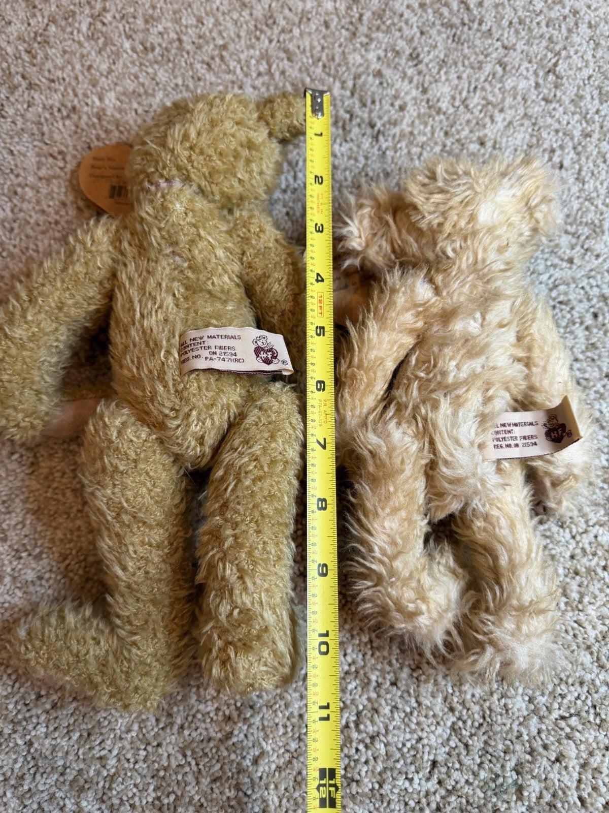 Vintage Teddy Bear Plush Lot 4 Ganz Cottage Collectibles Tagged Stuffed Animals