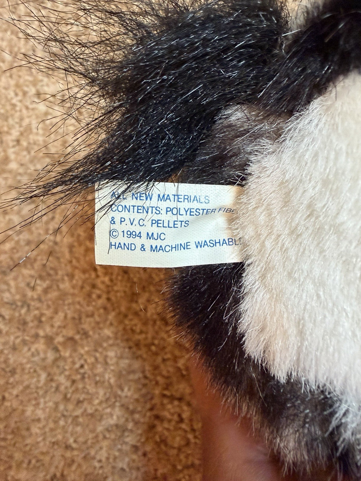 Vintage 1997 Swibco Puffkins Zack Zebra 5 Inch Plush Stuffed Animal With Tag NWT