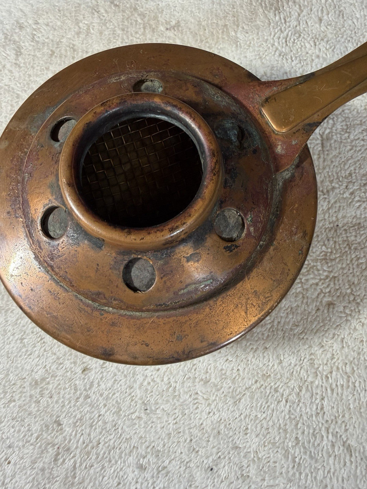 Vintage Copper Fondue Burner Chafing Dish Pot Replacement Heating Base